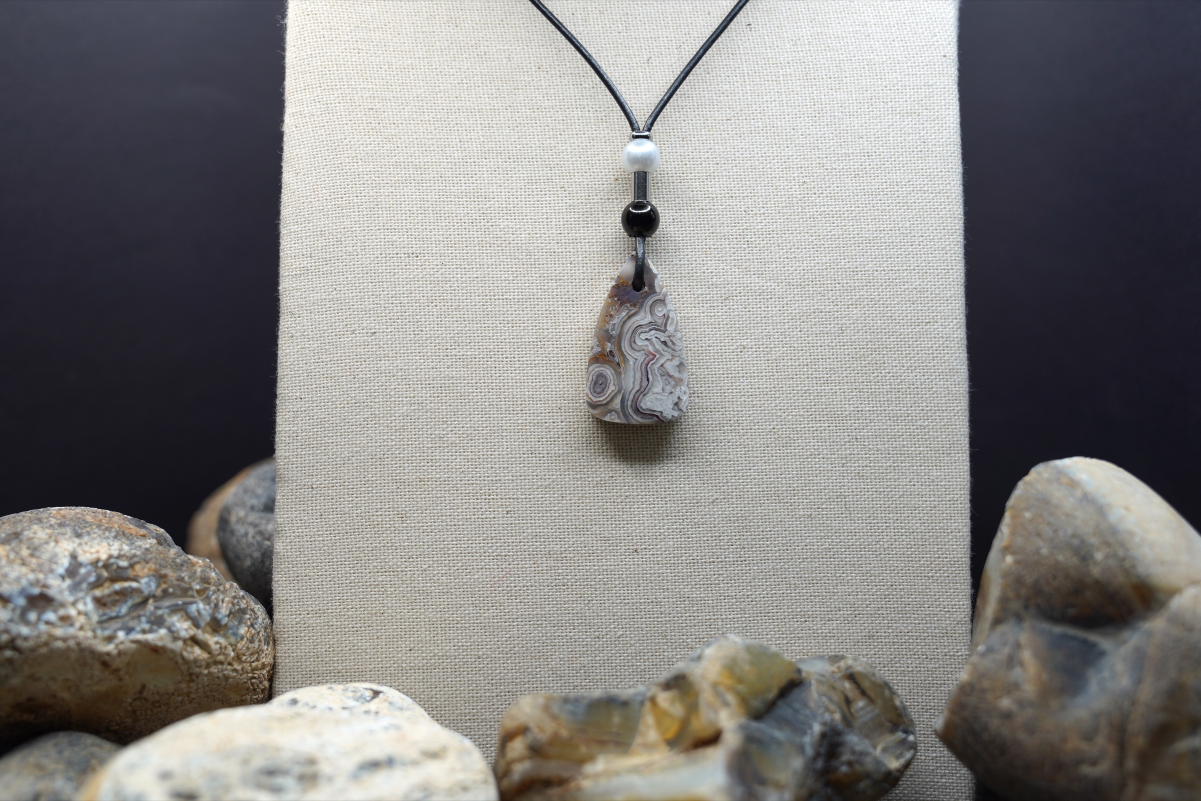 Benito Juarez Agate Necklace — BJA #123
