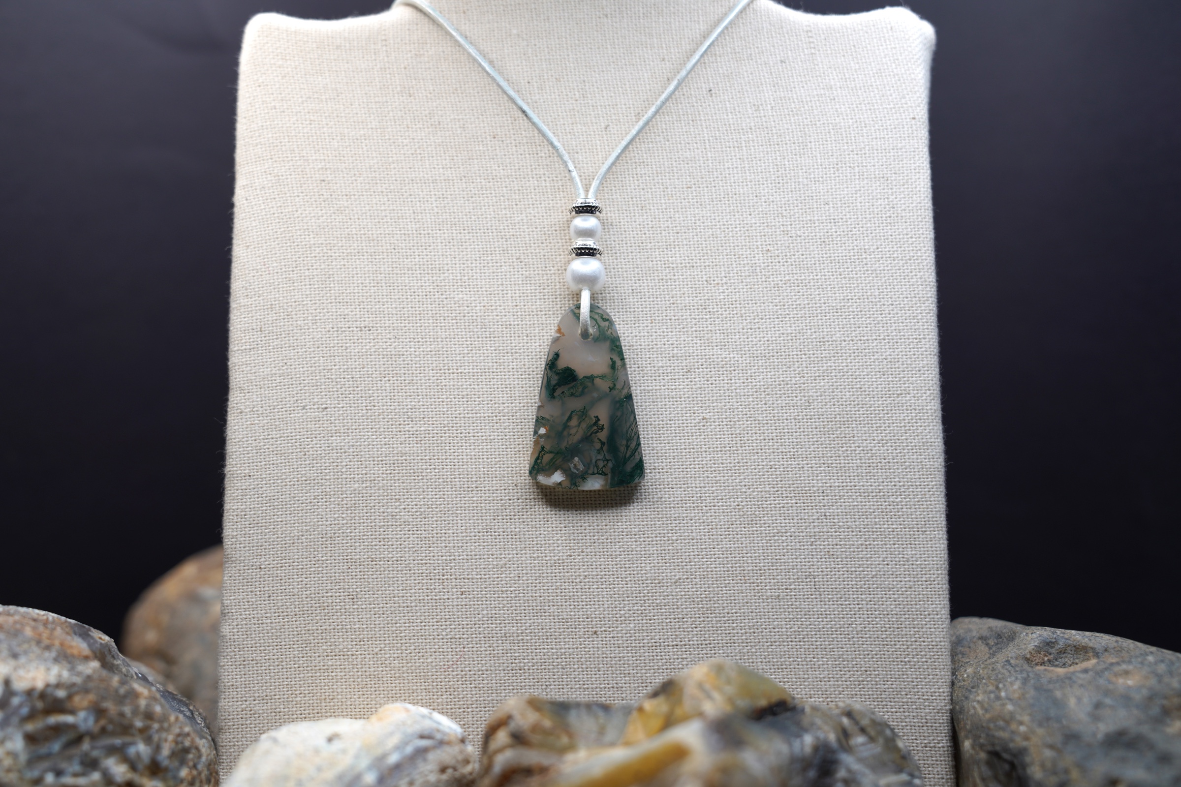 Green Moss Agate Necklace — GMA #114