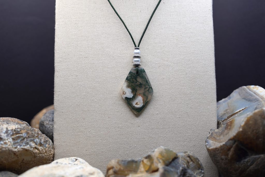 Green Moss Agate necklace GMA 127