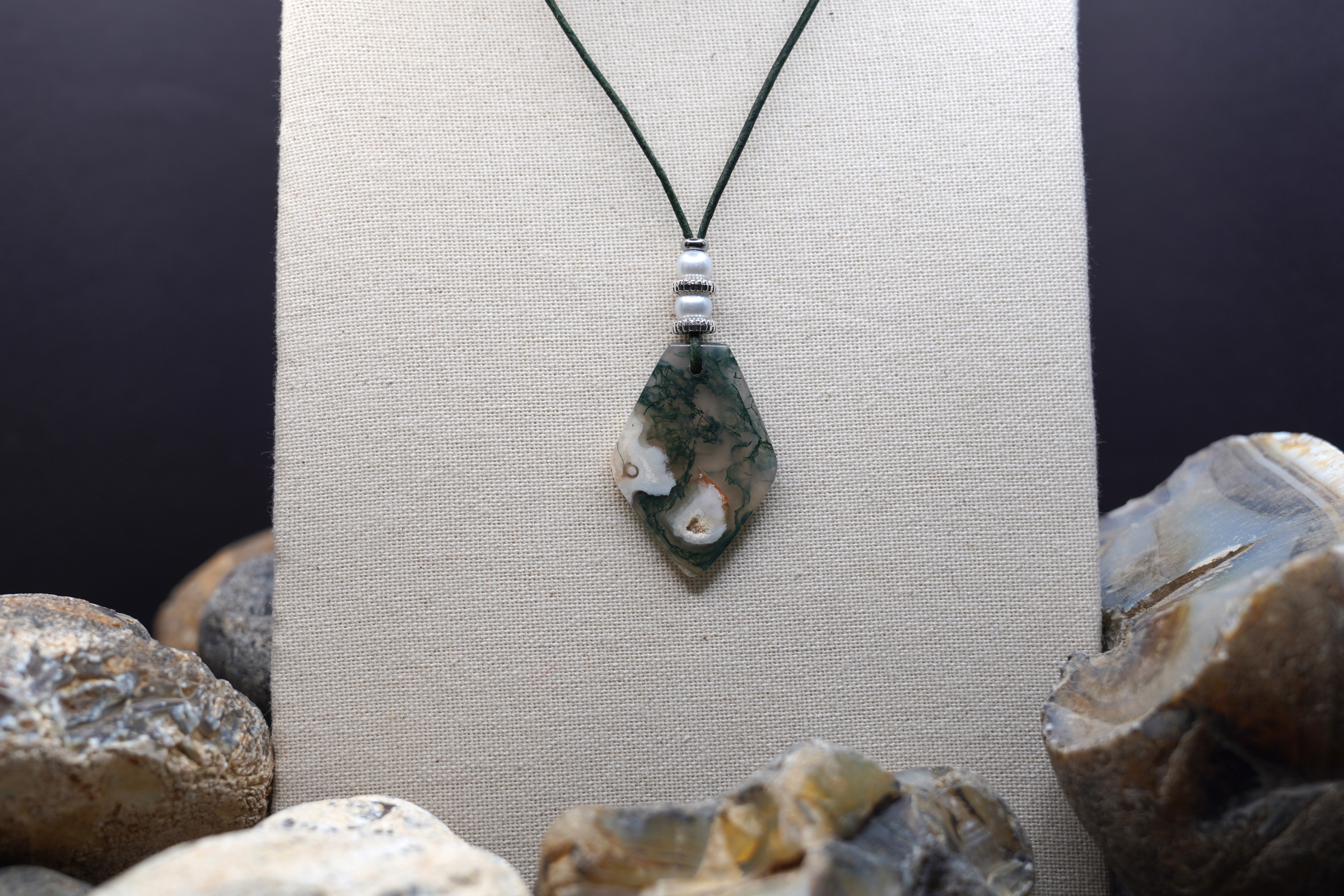 Green Moss Agate Necklace — GMA #127