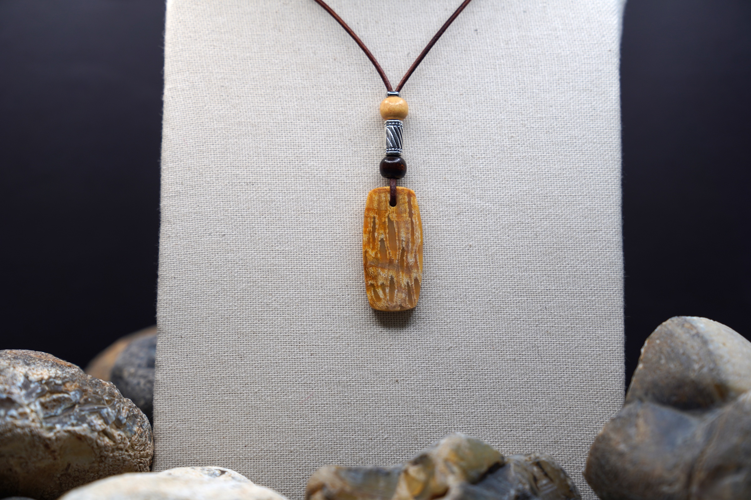 Indonesian Agatized Coral Necklace — IAC #124