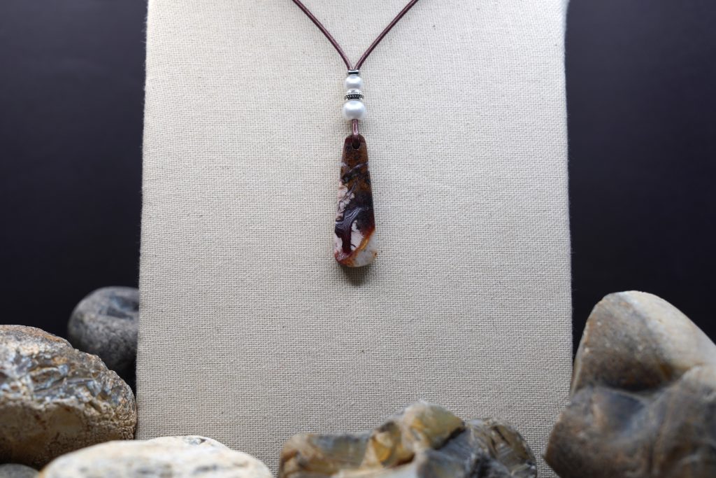 Red Crazy Lace Agate necklace MCLR 122