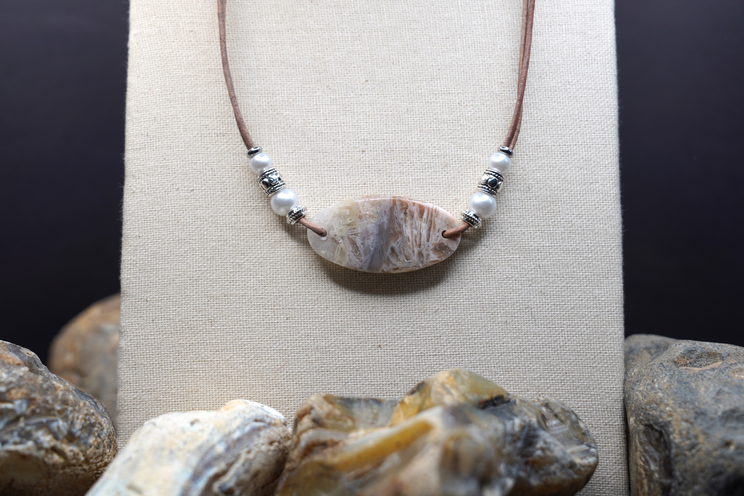 Moroccan Stick Agate Necklace — MSA #116