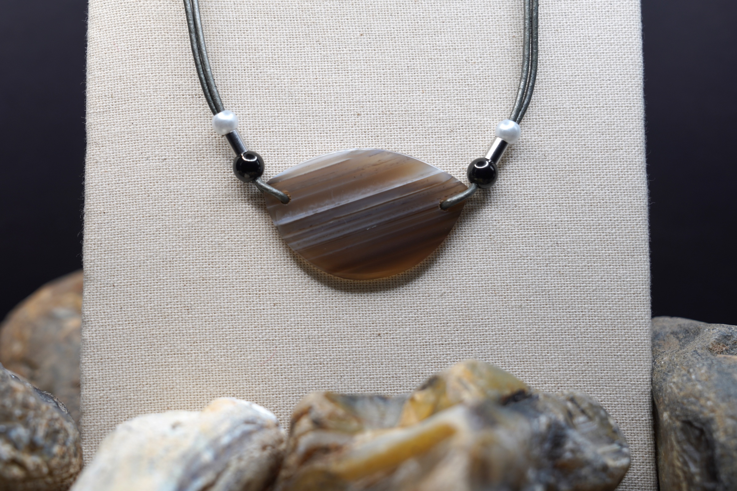 Yellowstone River Agate Necklace — YSRA #115