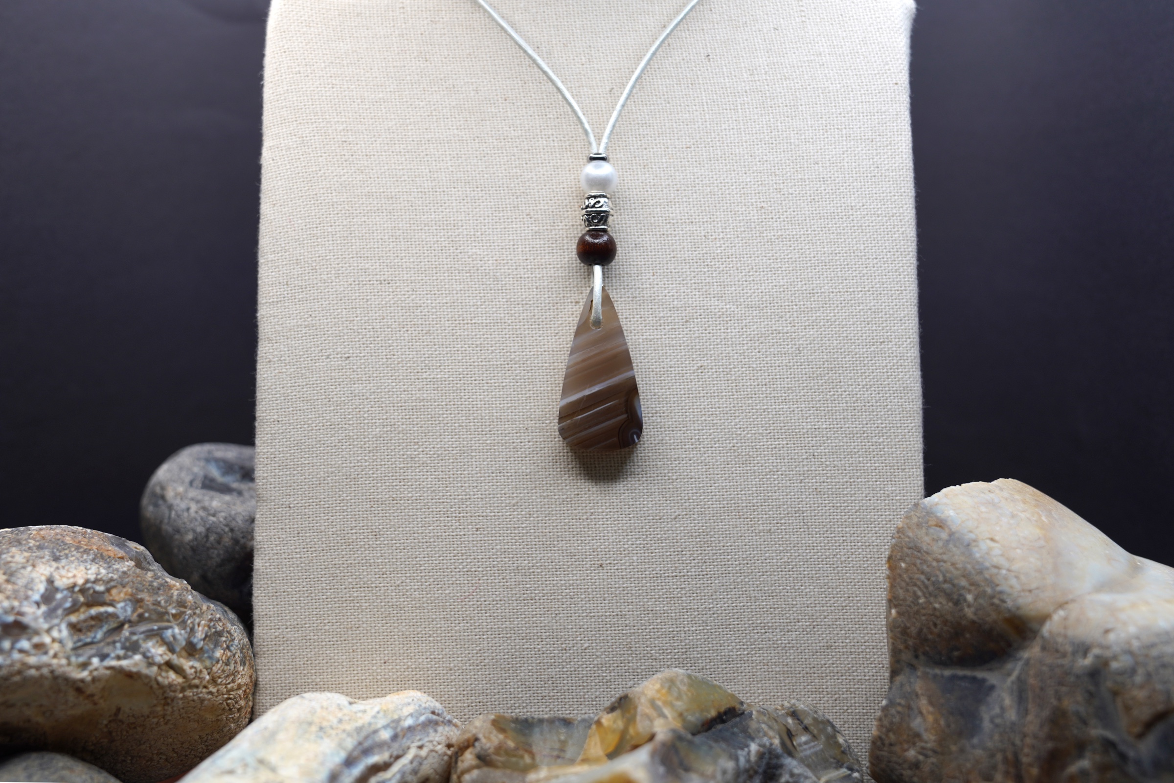 Yellowstone River Agate Necklace — YSRA #118