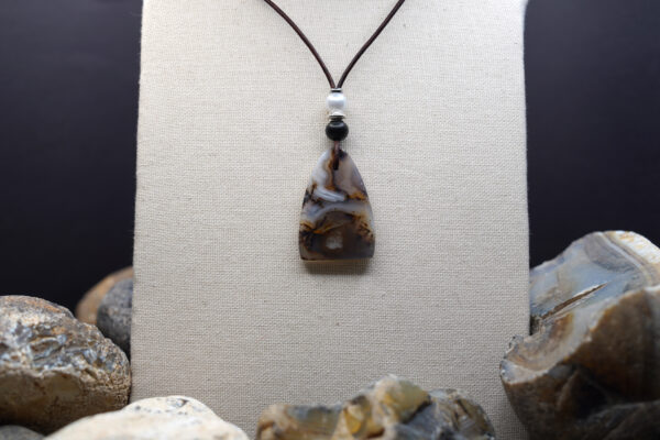 Montana Moss Agate necklace YSRA-126 — necklace on display