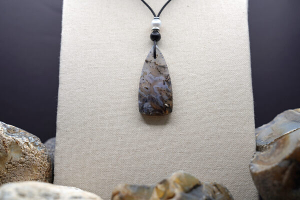 Montana Moss Agate necklace YSRA-128 — necklace on display